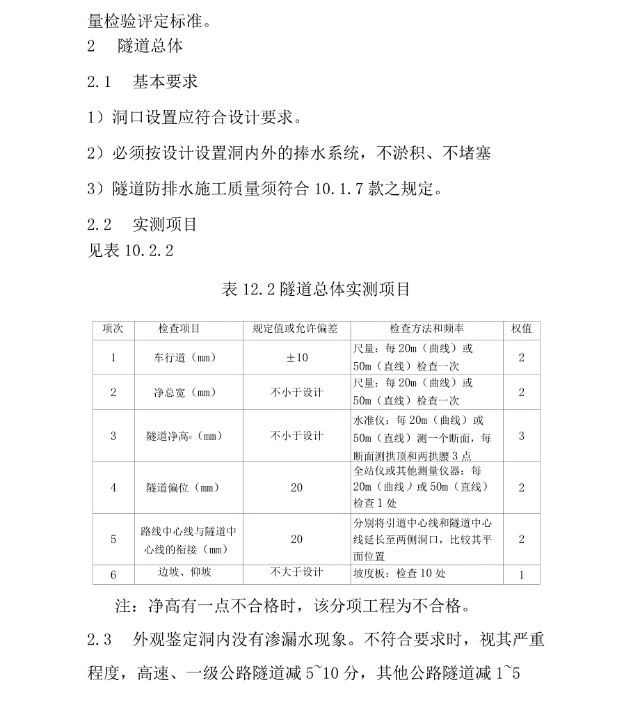 2019公路隧道工程质量检查评定标准_第3页