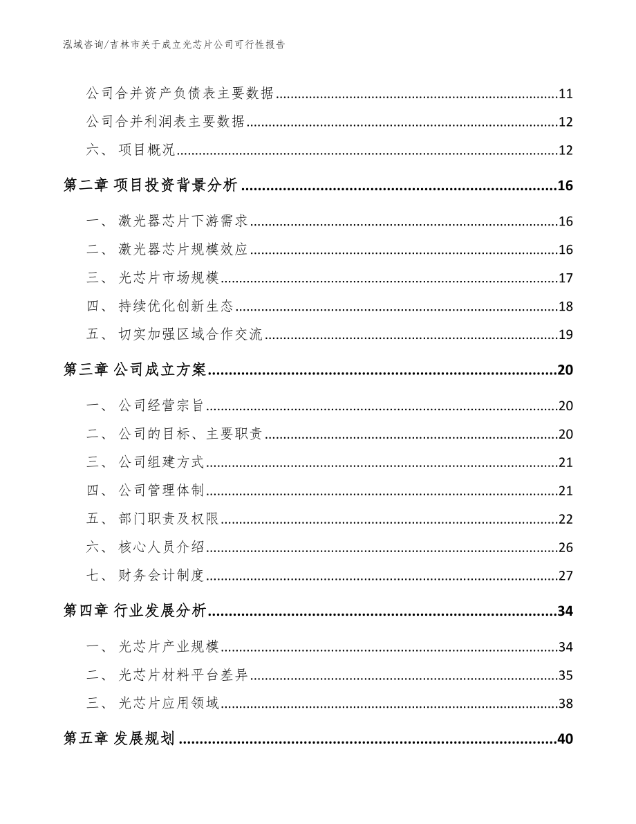 吉林市关于成立光芯片公司可行性报告（参考模板）_第4页