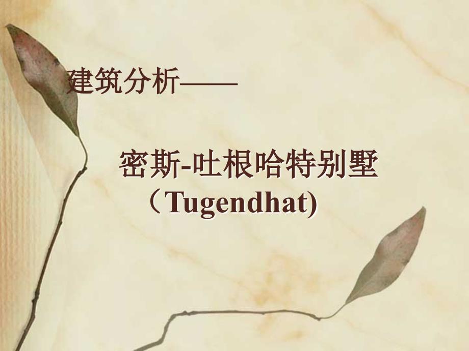 吐根哈特别墅建筑分析_第1页