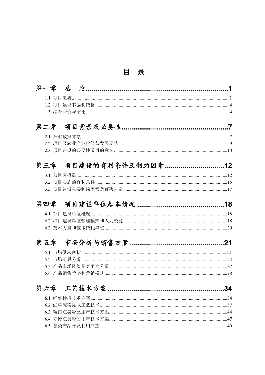 薯类系列食品深加工新建项目投资建议书.doc_第2页