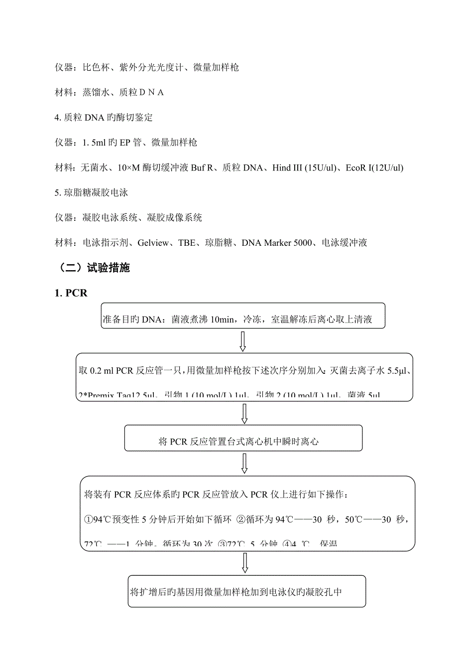 2023年质粒DNA的提取定量酶切与PCR鉴定实验报告.doc_第4页