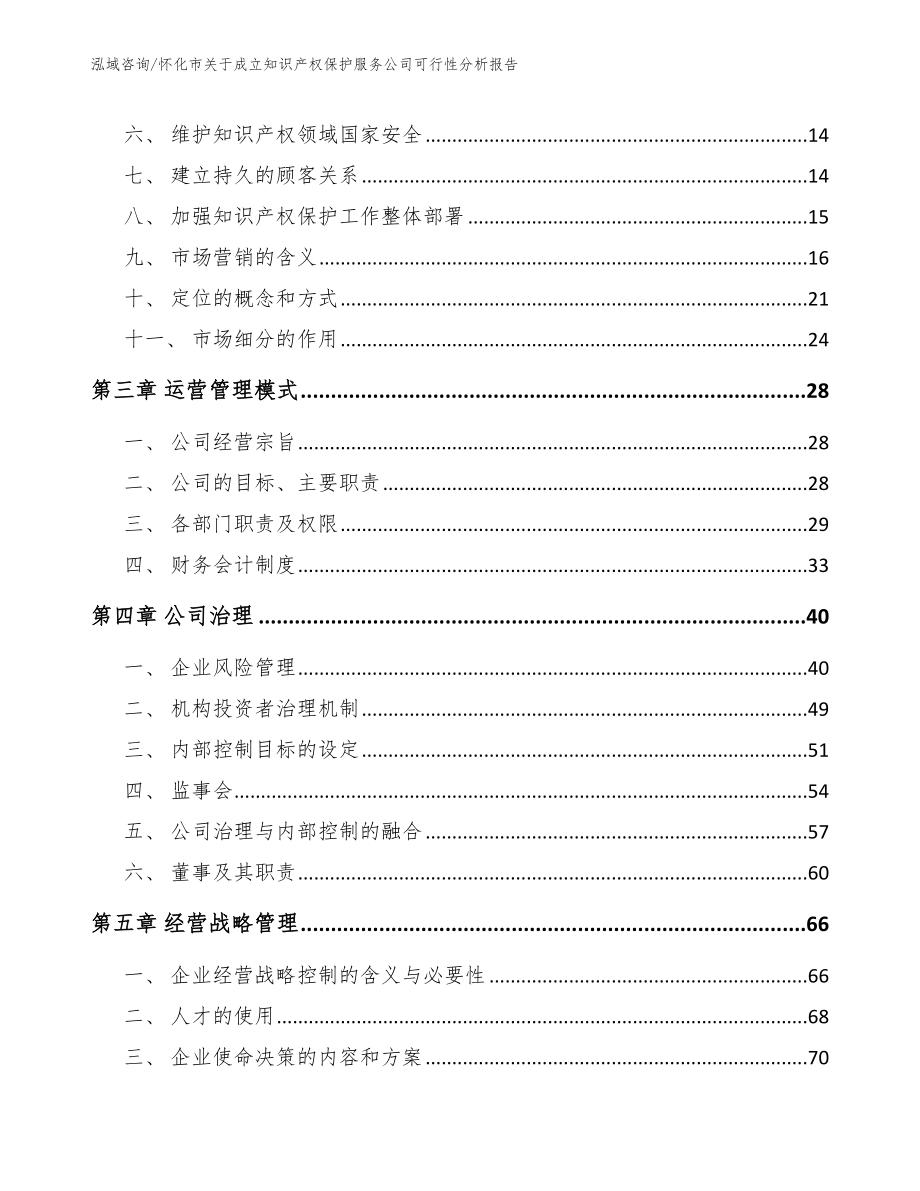 怀化市关于成立知识产权保护服务公司可行性分析报告【模板】_第3页