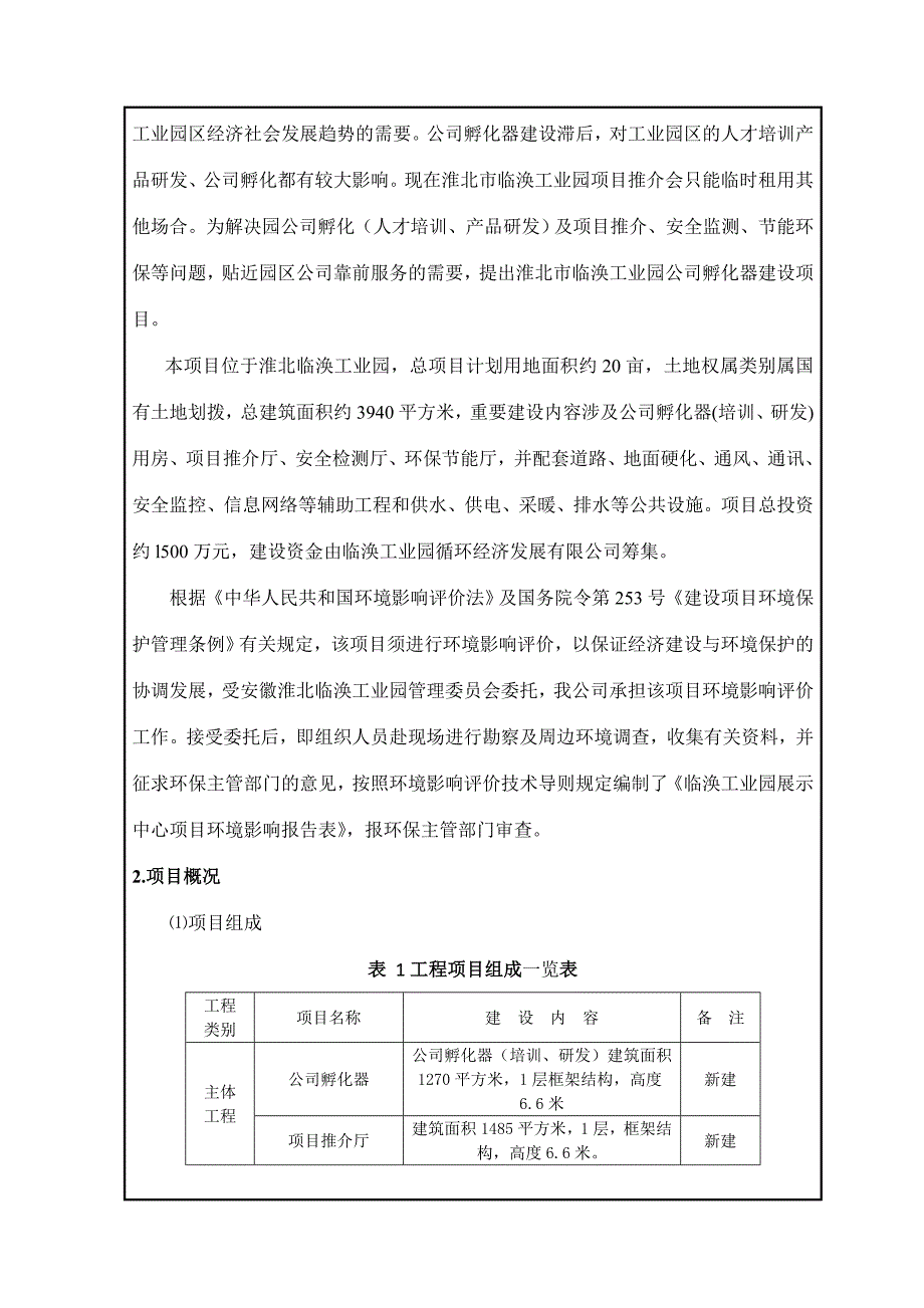 淮北市临涣工业园企业孵化器建设项目报告表.doc_第4页