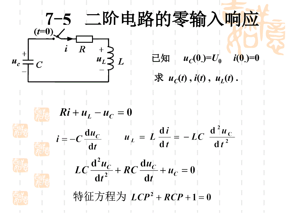 电路二阶电路的零输入响应课堂_第1页