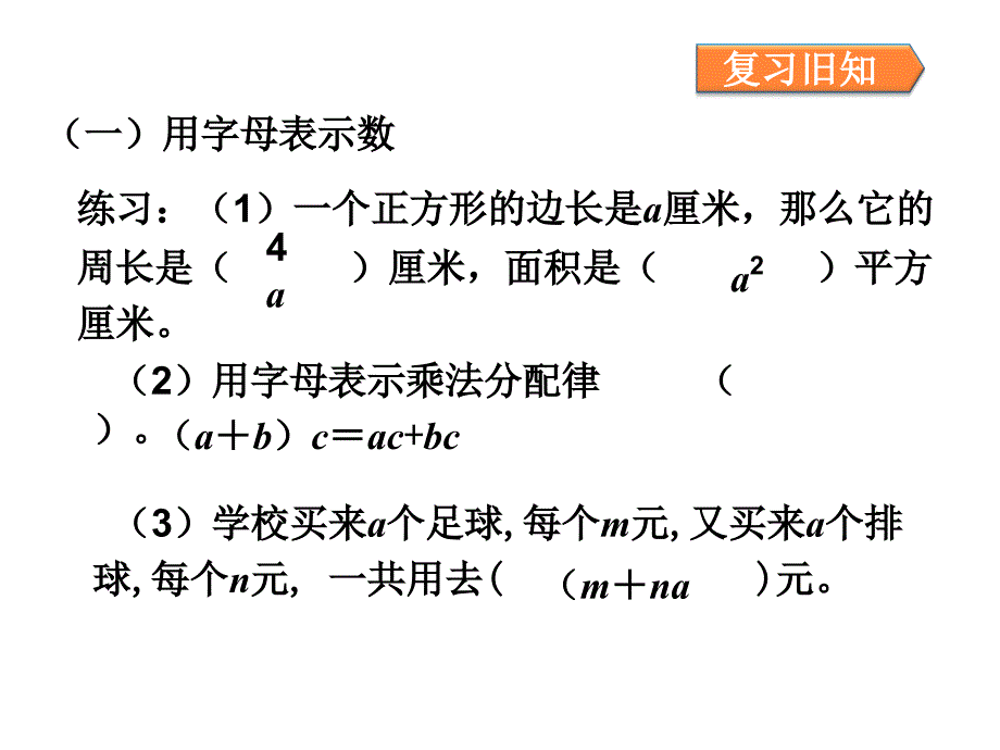 五年级上册数学第五单元《简易方程整理与复习》课件_第3页