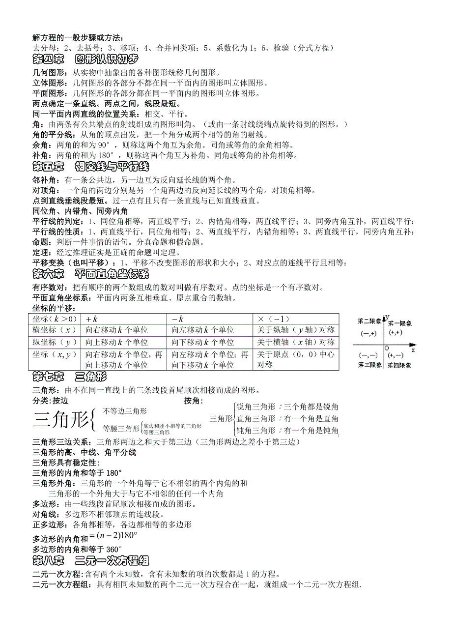 人教版初中数学常用概念、公式和定理.doc_第2页