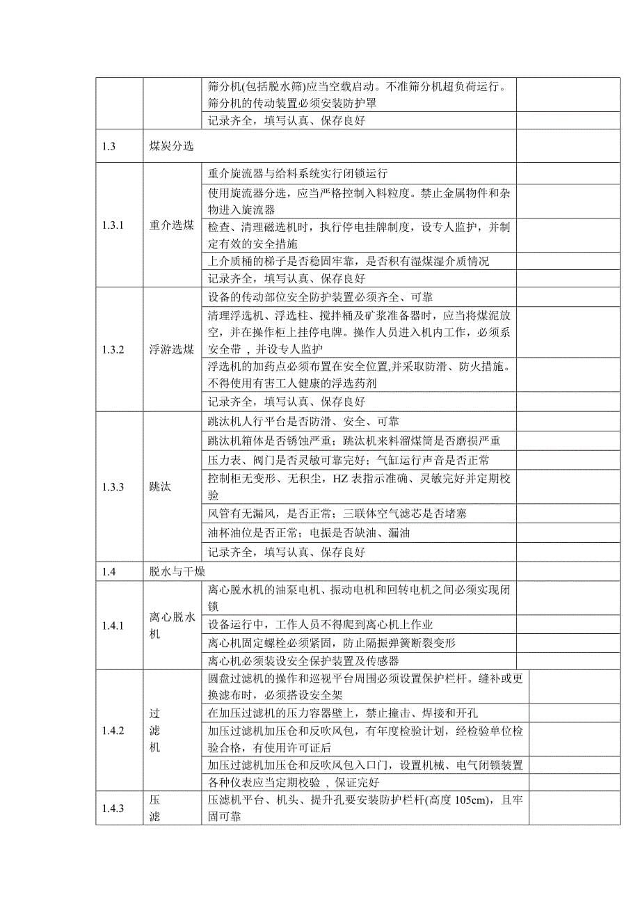 选煤厂隐患排查表.doc_第5页