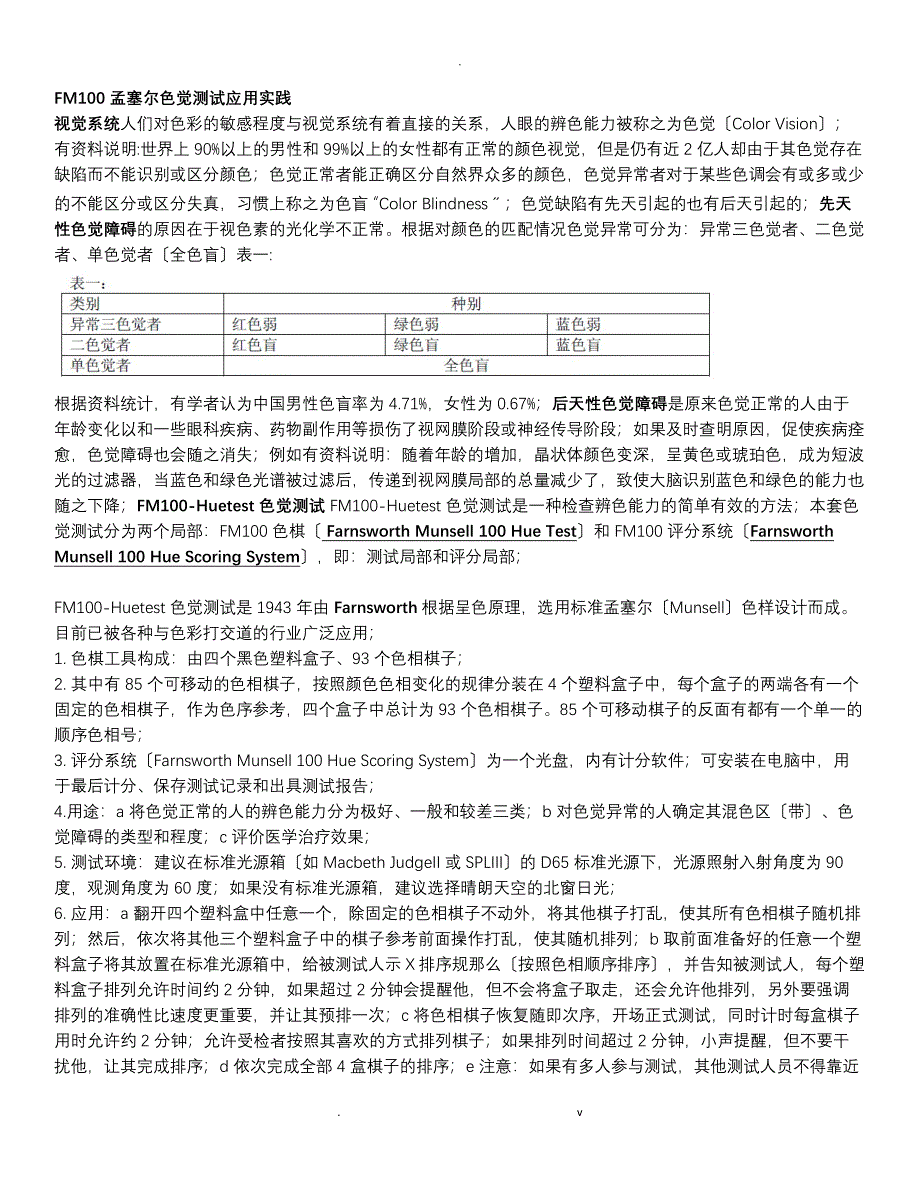 FM100孟塞尔色觉测试_第1页