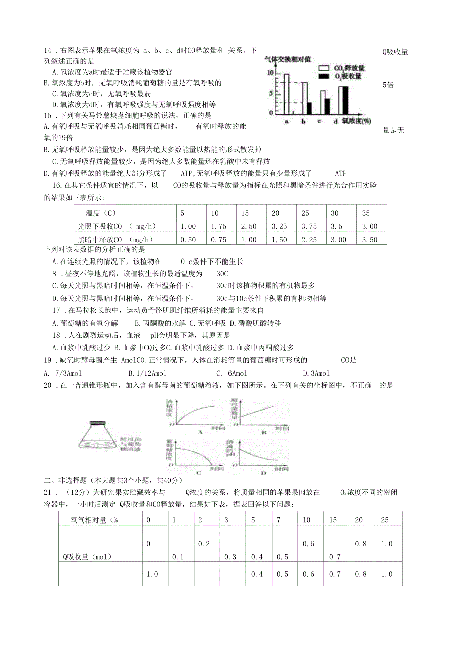 最新光合作用和呼吸作用练习题_第3页