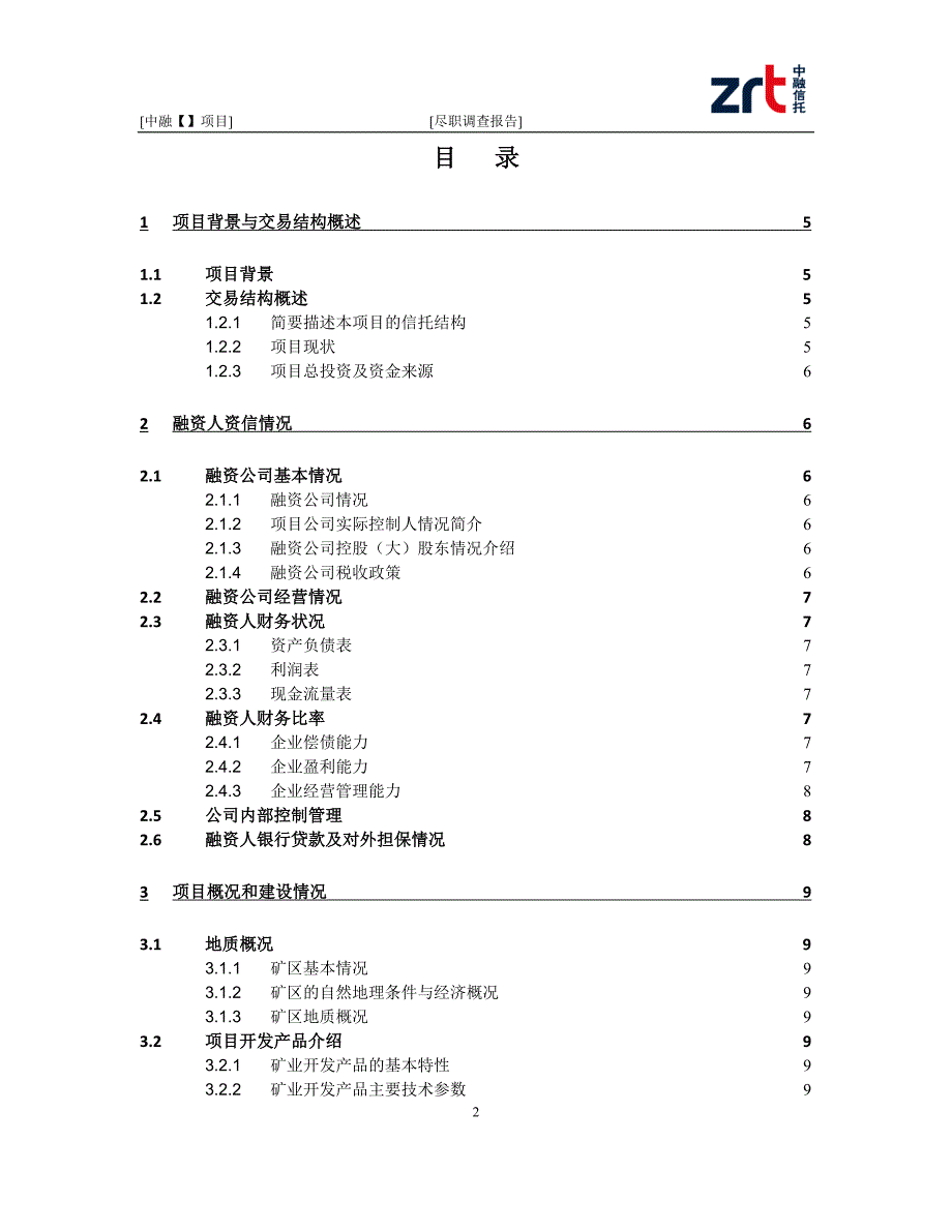 矿业尽职调查报告模板_第3页