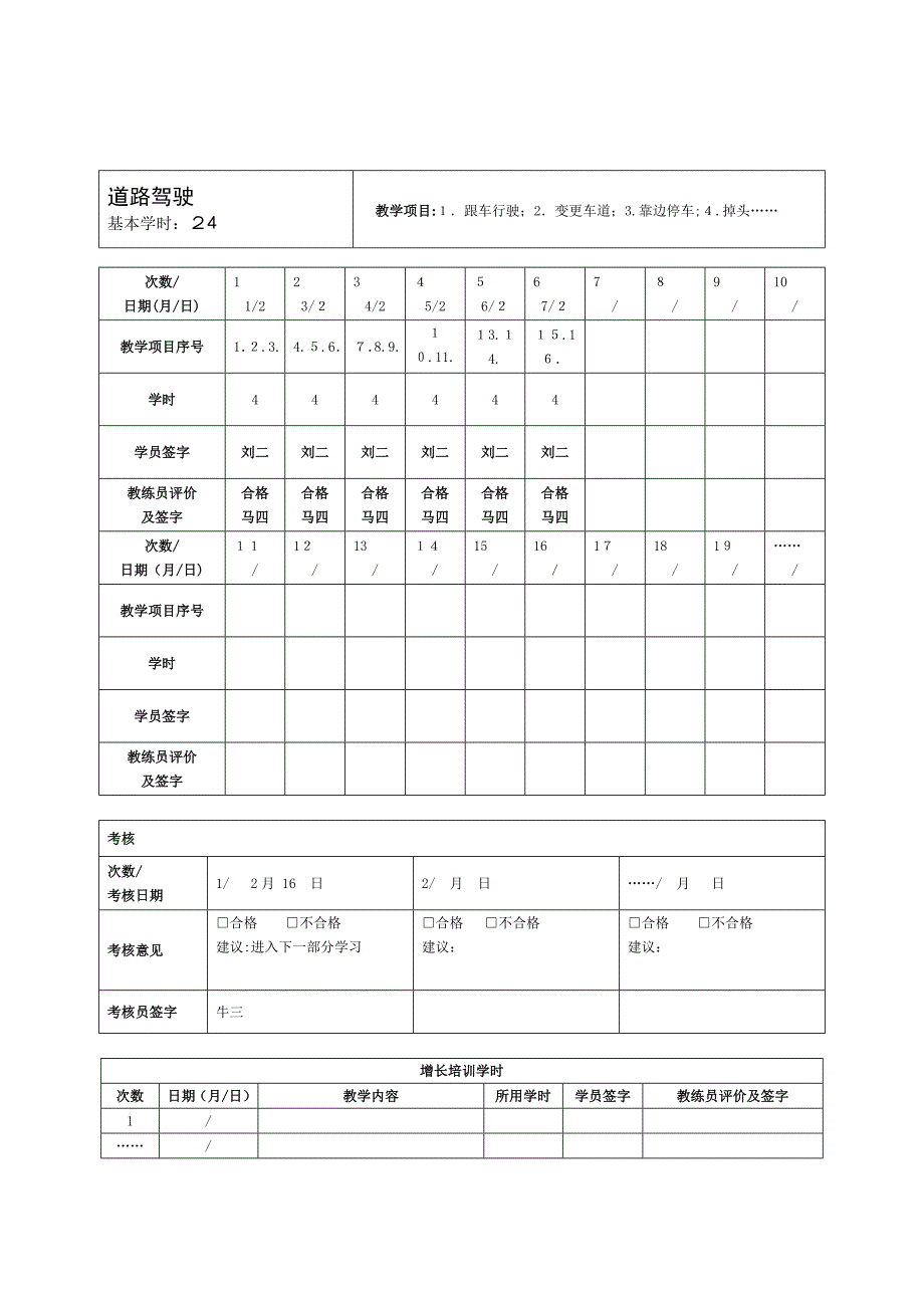 机动车驾驶员培训新教学日志C1--样本_第3页