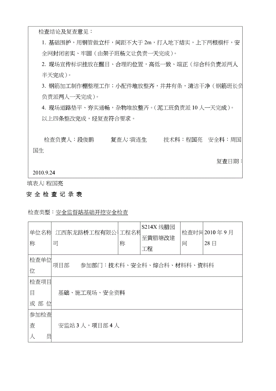 安全检查记录范例6921313156_第2页