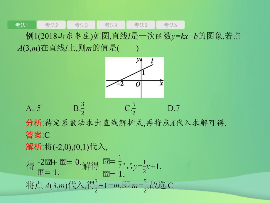 甘肃省2019年中考数学总复习 第三单元 函数 第10讲 一次函数课件_第4页