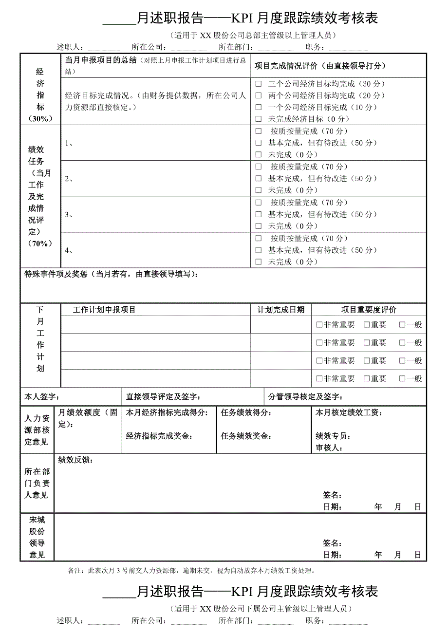 主管至经理绩效考核表_第1页