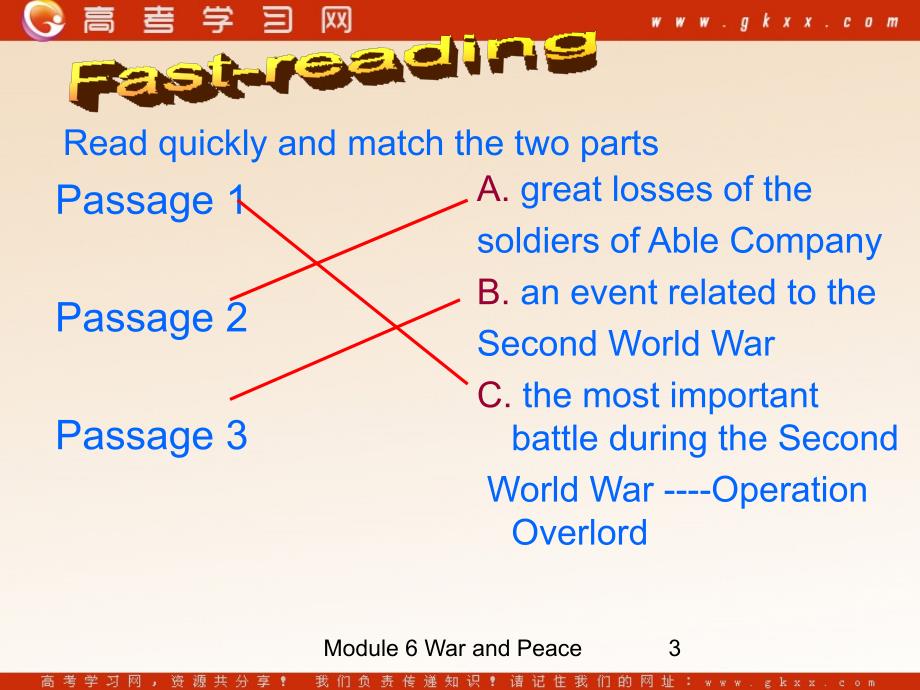 Module 6《War and Peace》introduction,reading and voca课件5（11张PPT）（外研版选修6）_第3页