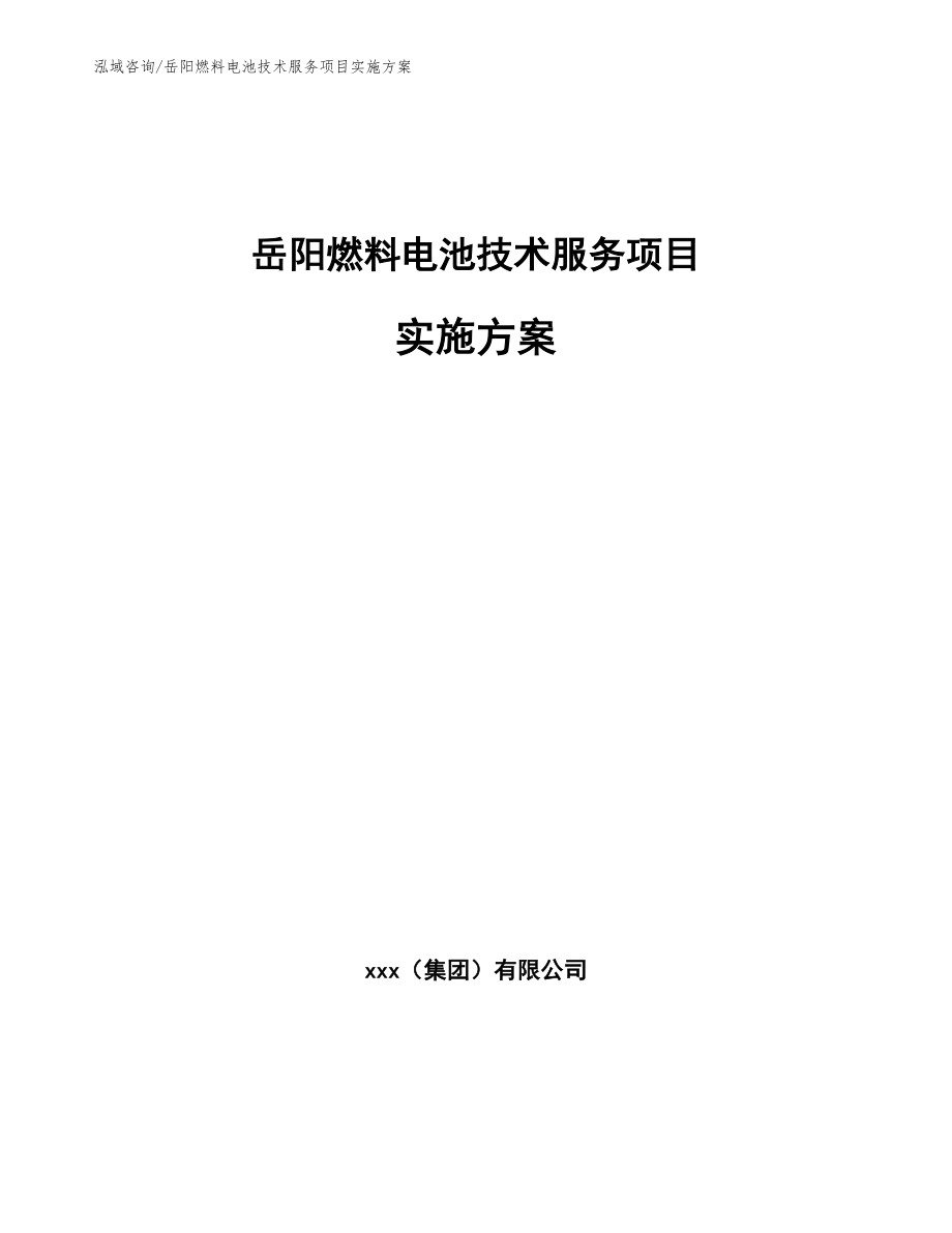 岳阳燃料电池技术服务项目实施方案_第1页