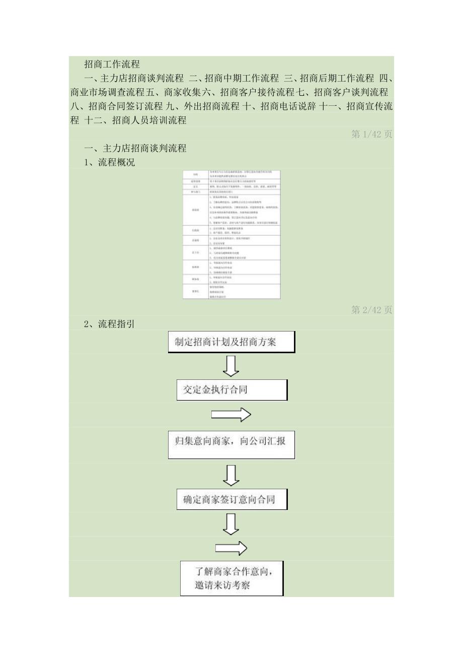 招商工作标准流程概述_第1页