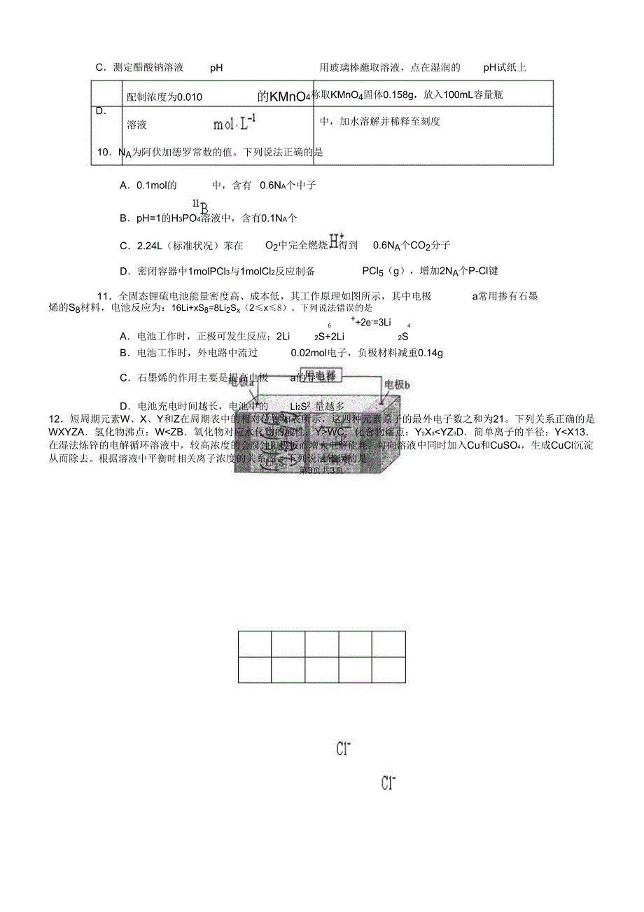 2017年普通高等学校招生全国统一考试理科综合能力测试理综_第3页