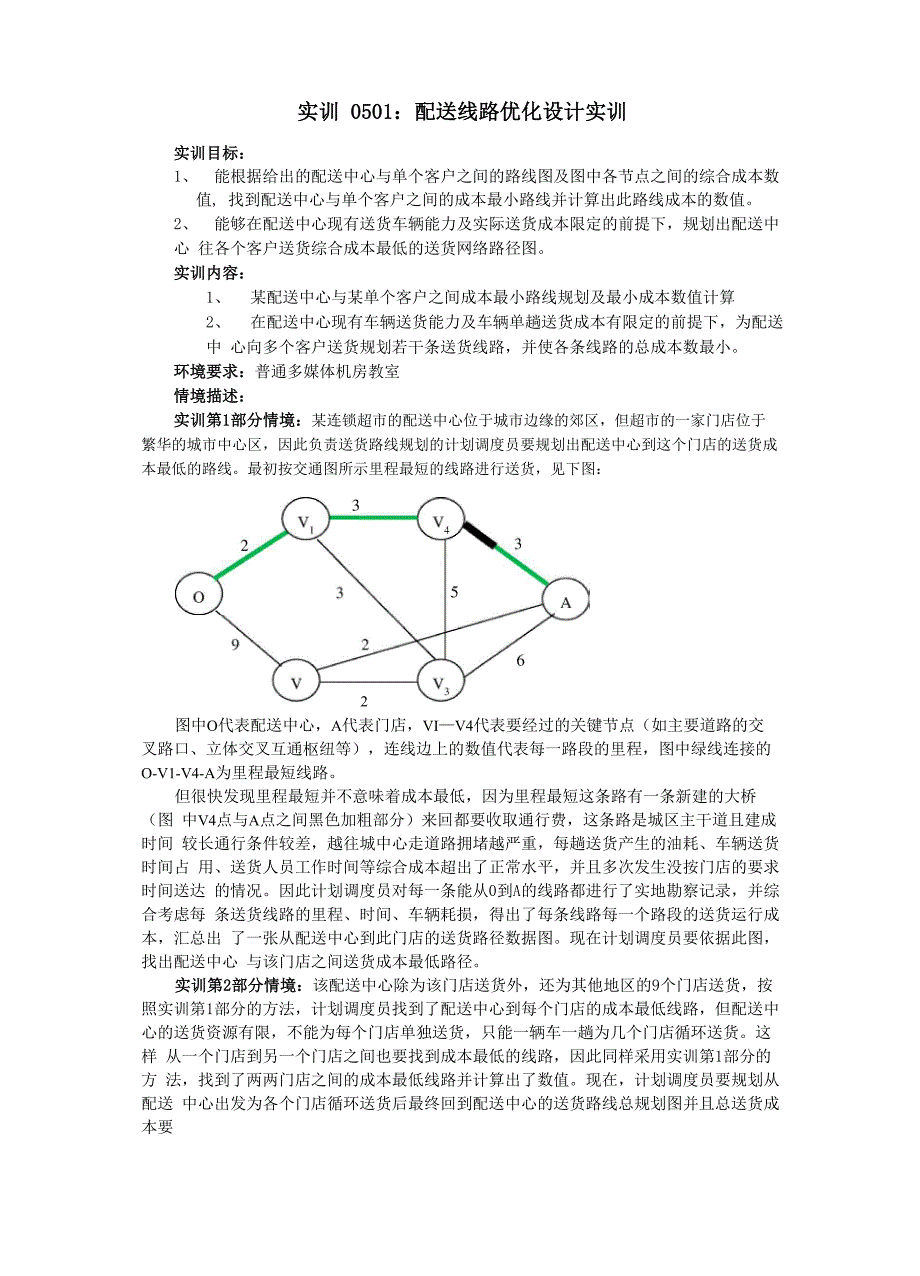 配送线路优化设计实训_第1页