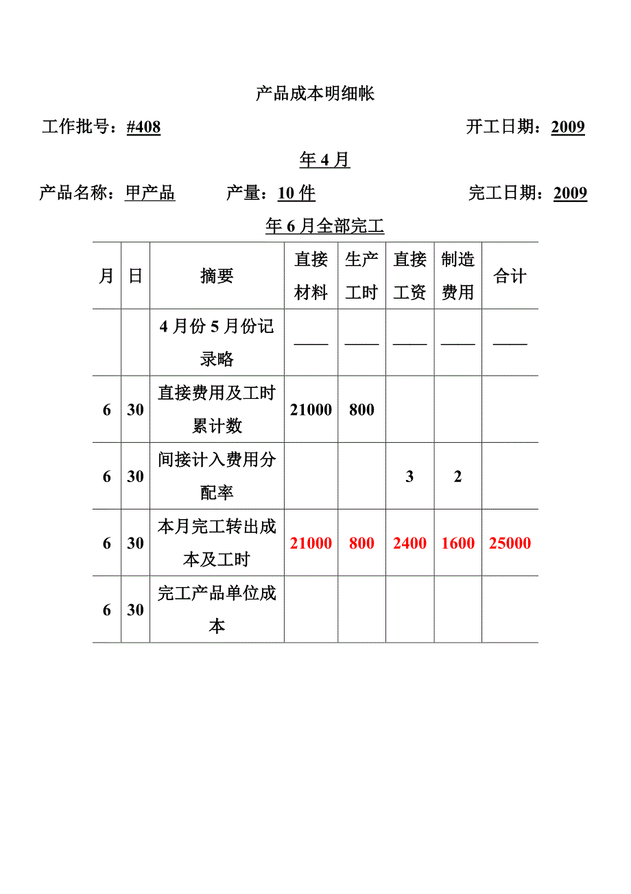 成本会计实训五-分批法.doc_第5页