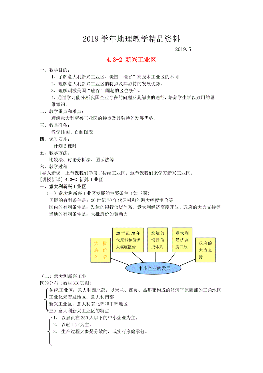 江苏省江阴市成化高级中学高中地理 4.3.2新兴工业区教案 新人教版必修2_第1页