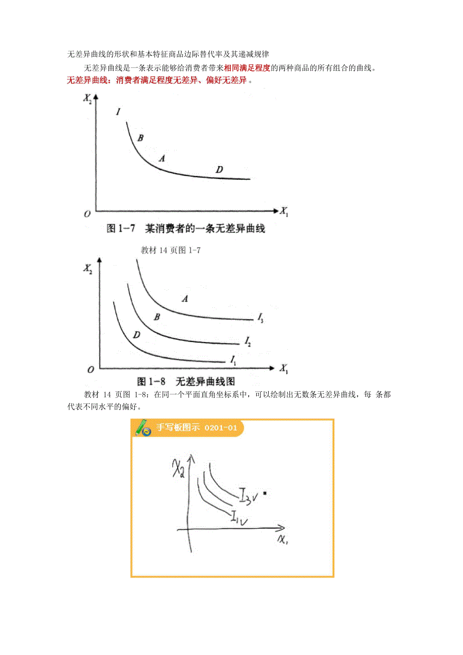 无差异曲线的形状和基本特征商品边际替代率及其递减规律_第1页