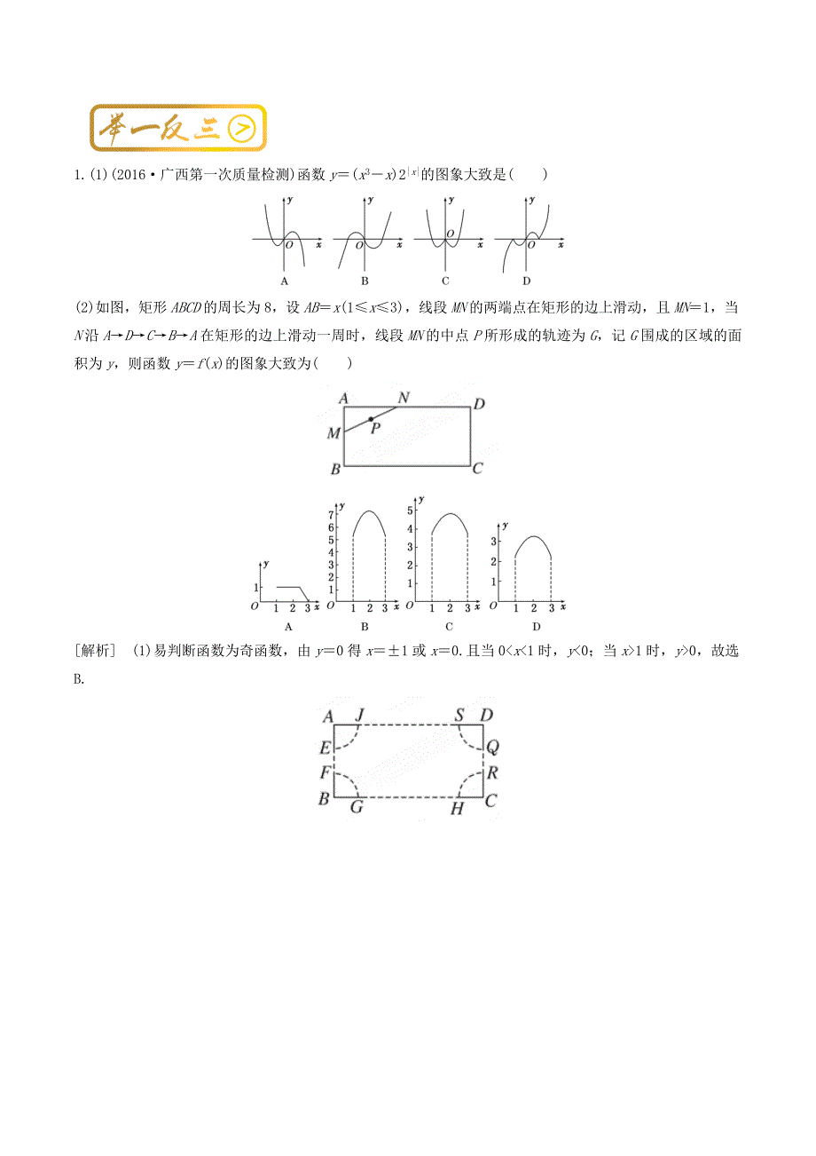 高中数学一轮复习最基础考点系列：考点11 函数的图象 Word版含解析_第4页