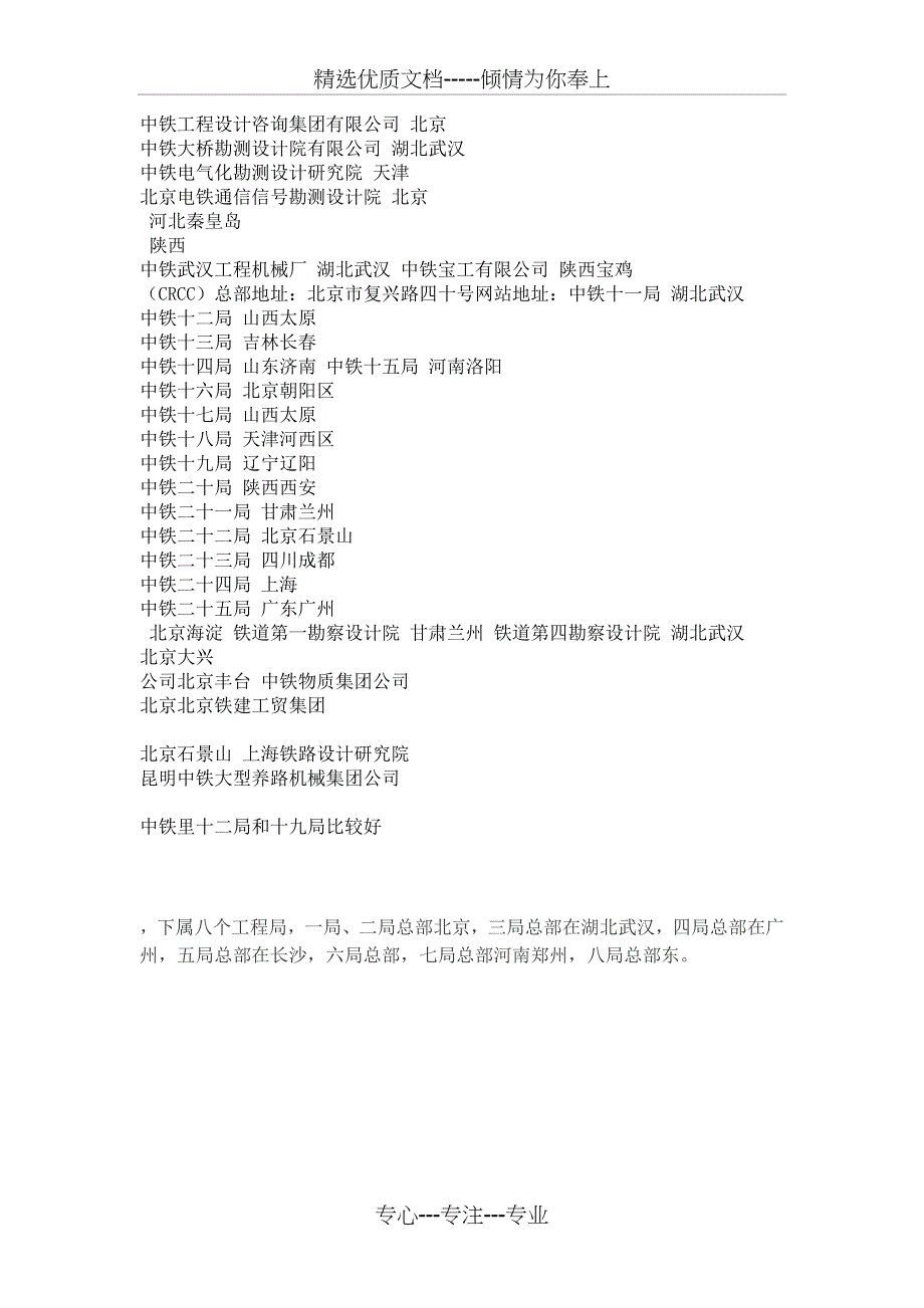 中国铁路工程总公司属下公司(共2页)_第2页