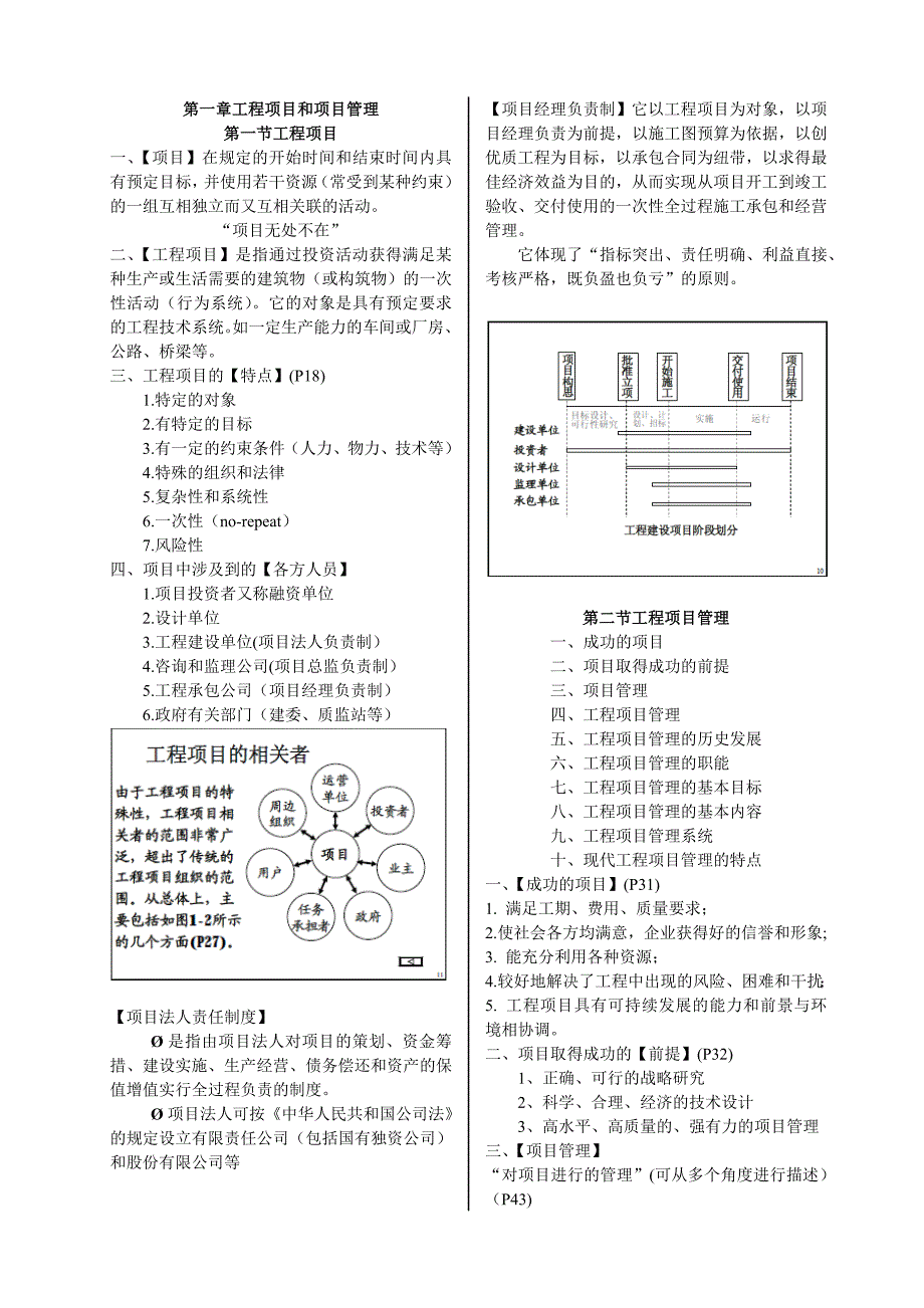 工程项目管理总结完整版_第1页