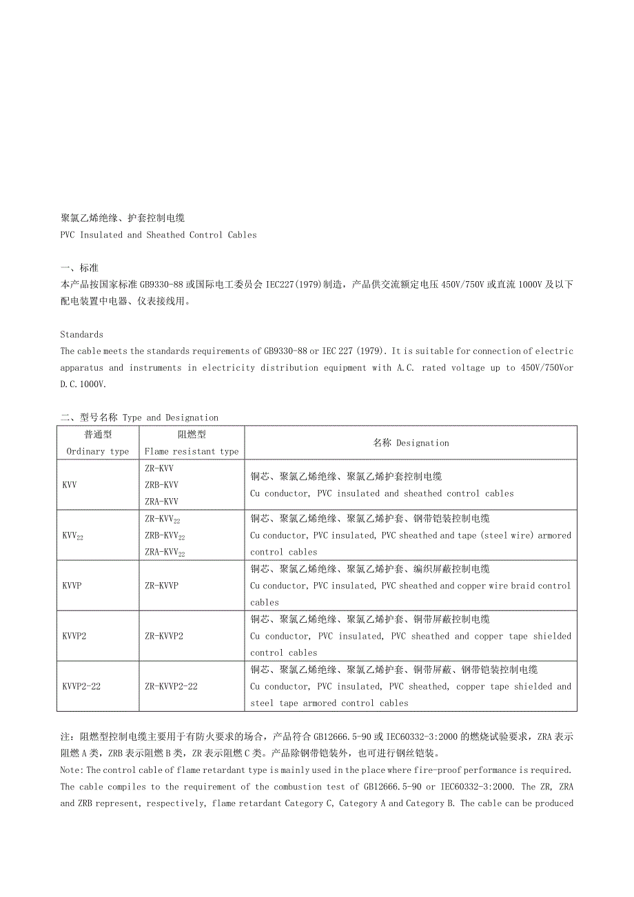 聚氯乙烯绝缘、护套控制电缆_第1页