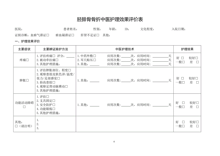 胫腓骨骨折中医护理方案_第4页