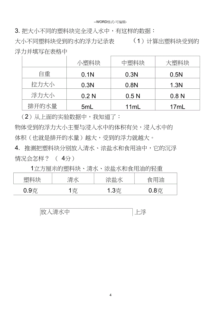 教科版五年级科学下册第一单元复习资料_第4页