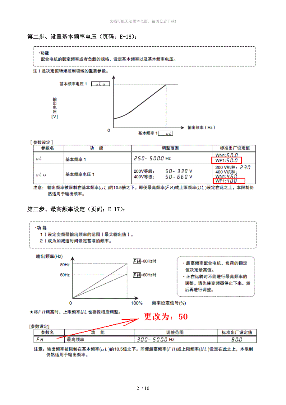 11东芝川仪VFAS1系列变频器参数设置及操作说明_第2页