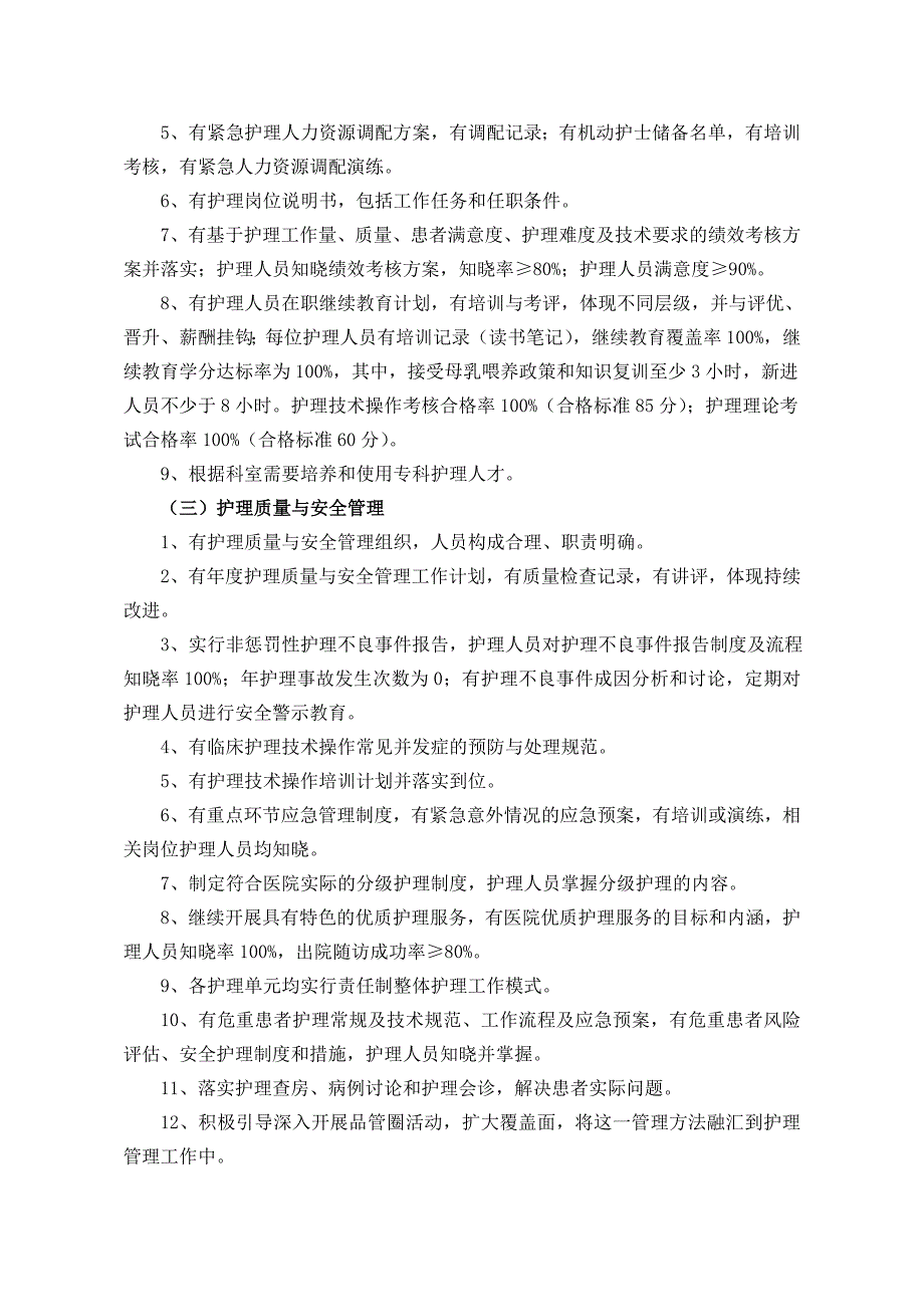 2020年护理部——护理工作目标责任书_第3页