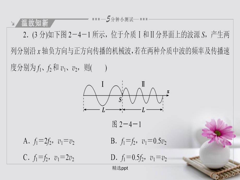 201x版高中物理第2章机械波第4节波的干涉与衍射粤教版选修_第4页