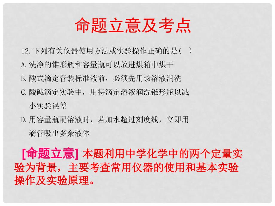 山东省滨州市高考化学（选择题说课比赛）新课标1卷第12题课件_第3页