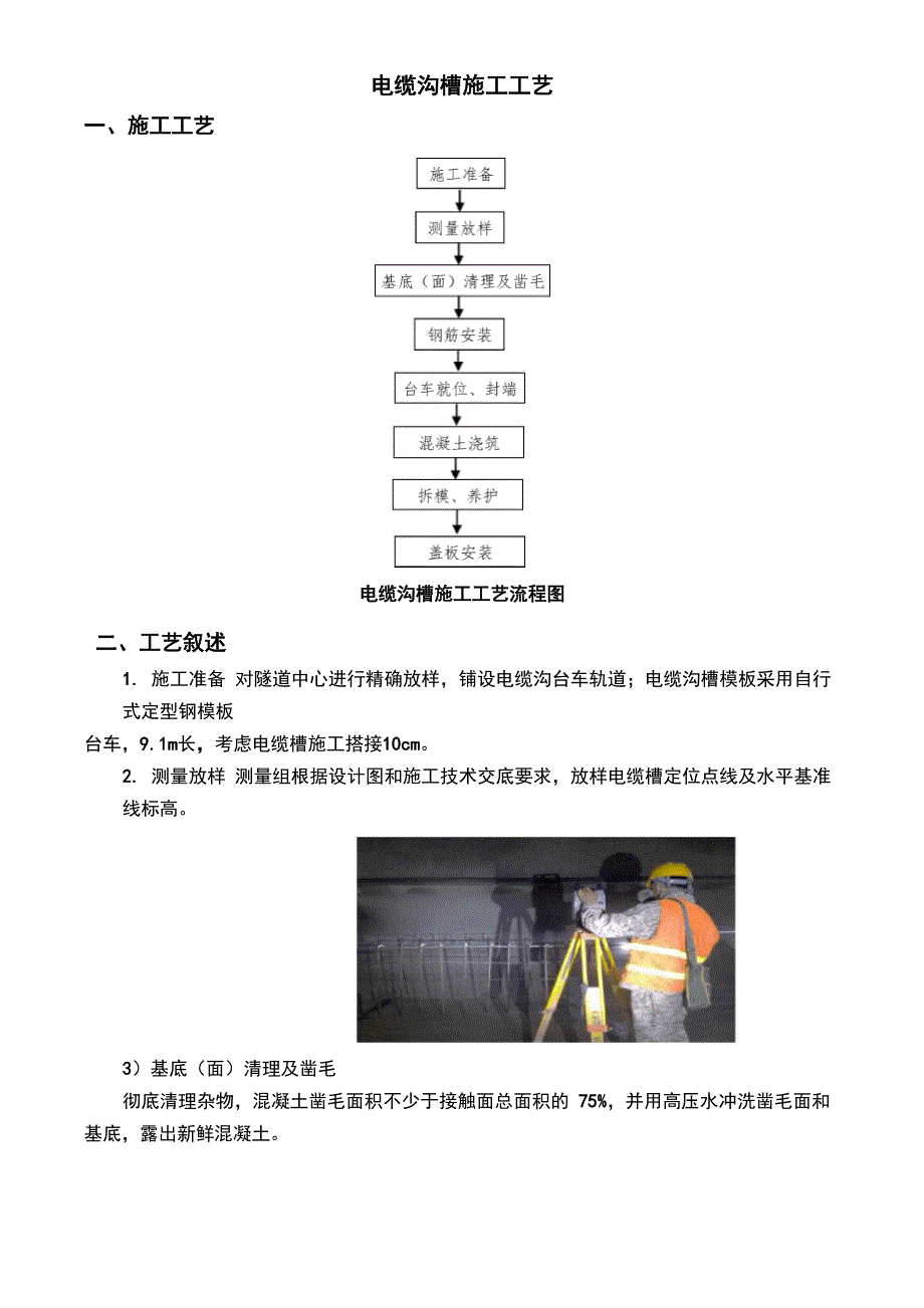 电缆沟槽施工工艺_第1页