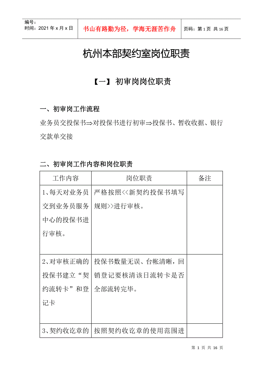 杭州本部契约室岗位职责_第1页