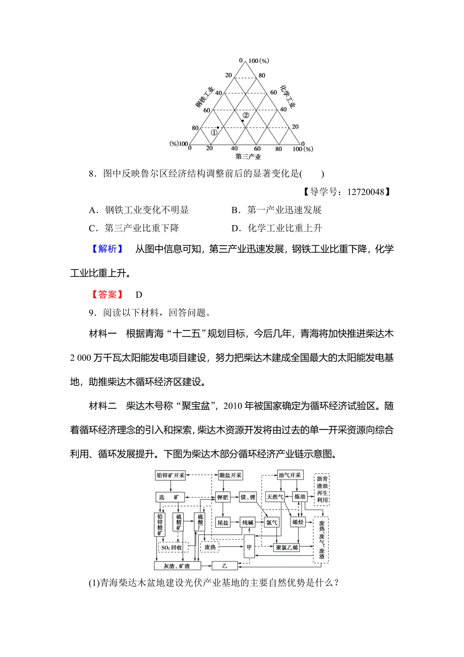 高中地理湘教版必修3学业分层测评9 Word版含答案_第4页