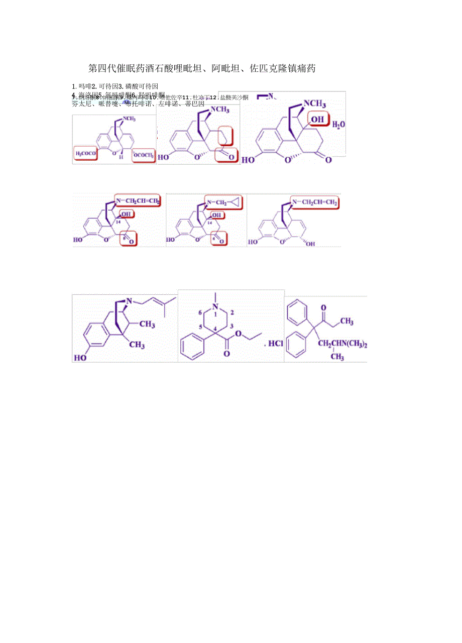 一般药物结构式及名称_第2页