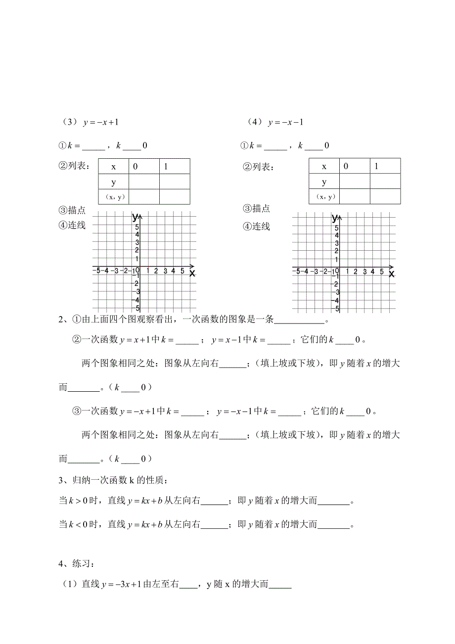 人教版 小学8年级 数学上册 第14章一次函数六——一次函数性质1_第2页