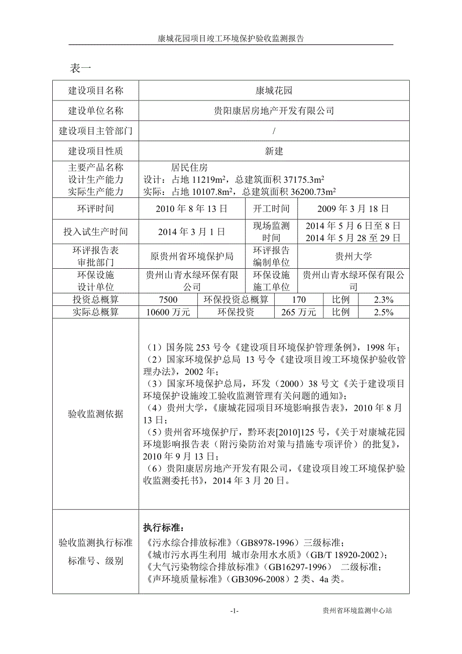 康居房地产开发责任公司康城花园项目竣工环保验收.doc_第4页