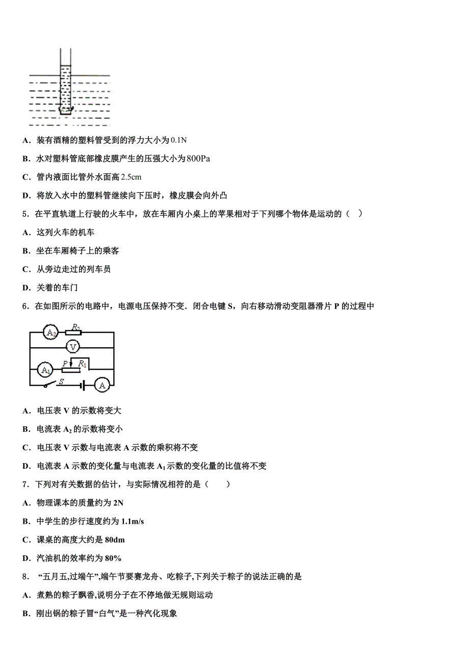 2023学年江苏省盐城市东台创新学校中考物理对点突破模拟试卷（含解析).doc_第2页