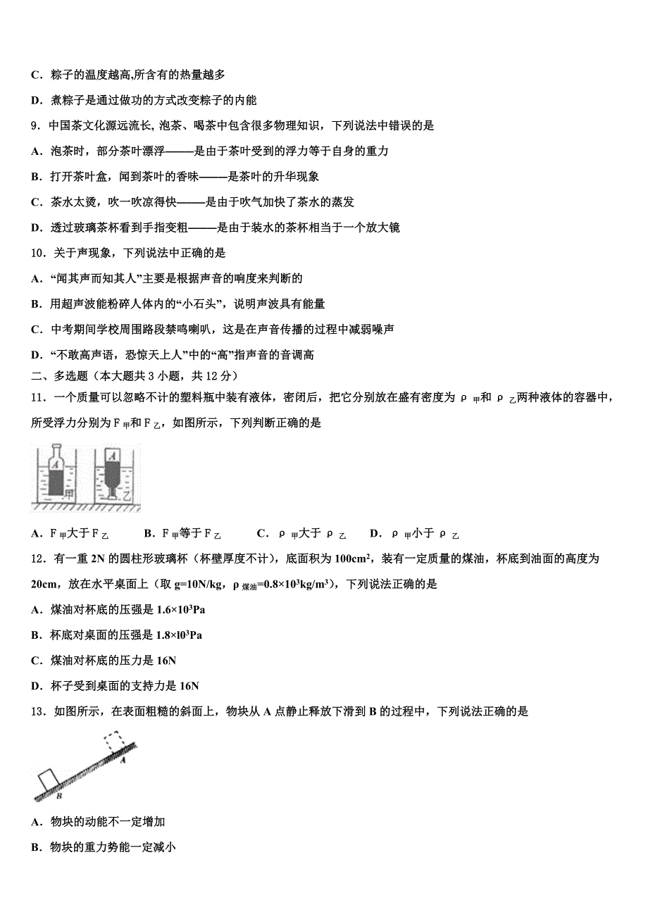 2023学年江苏省盐城市东台创新学校中考物理对点突破模拟试卷（含解析).doc_第3页