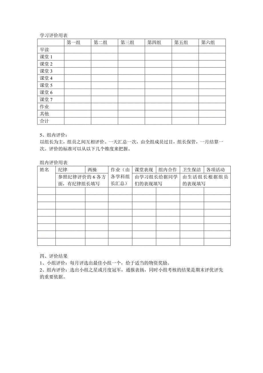 高中学习小组评价方案_第5页