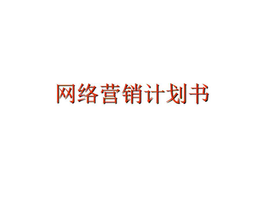 公司网络营销计划书_第1页