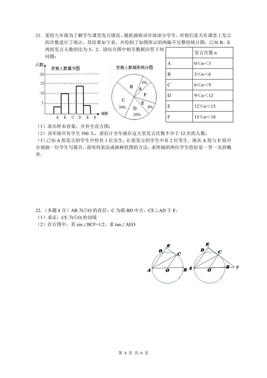 2014年中考承诺班数学模拟测试题_第4页