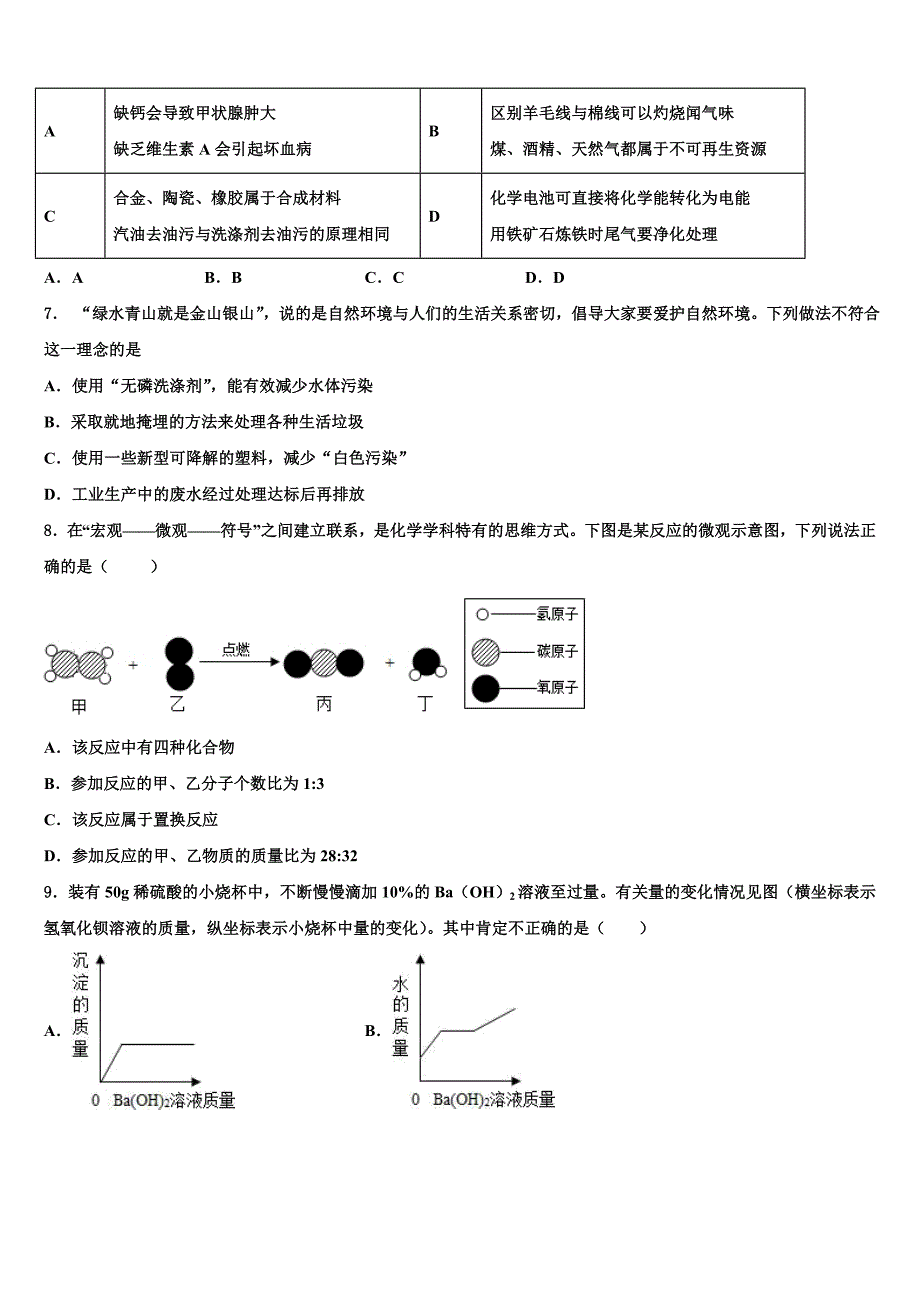 2023学年广西壮族自治区南宁市广西大附属中学中考化学模拟预测题（含答案解析）.doc_第2页