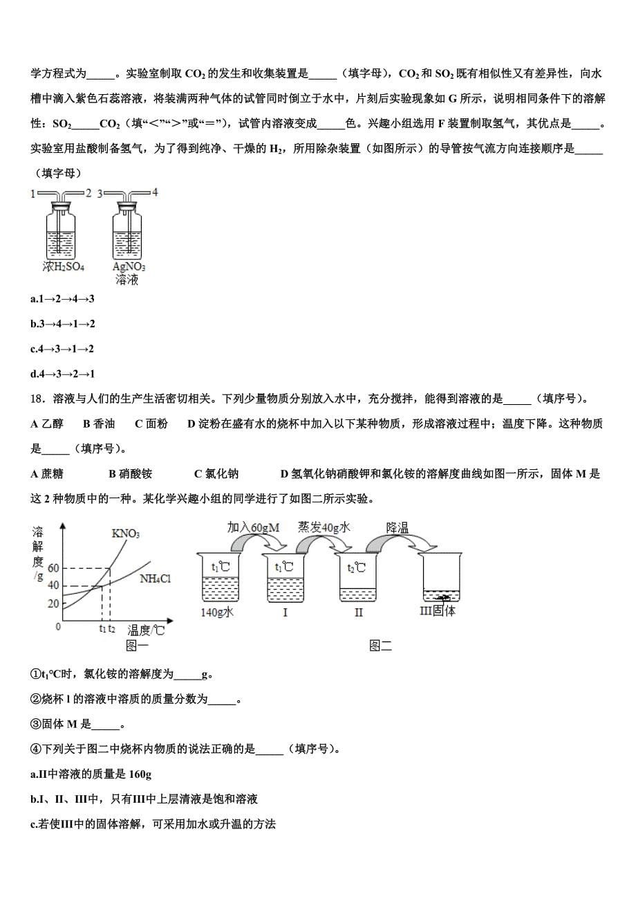 2023学年广西壮族自治区南宁市广西大附属中学中考化学模拟预测题（含答案解析）.doc_第5页