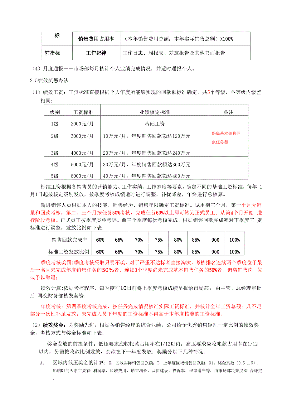 销售人员考核与激励办法_第2页